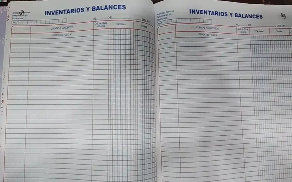 Libro de inventarios y balances