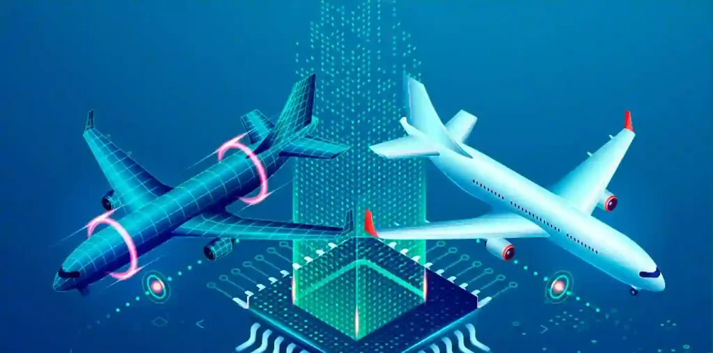gemelos digitales ejemplo en 2 aviones